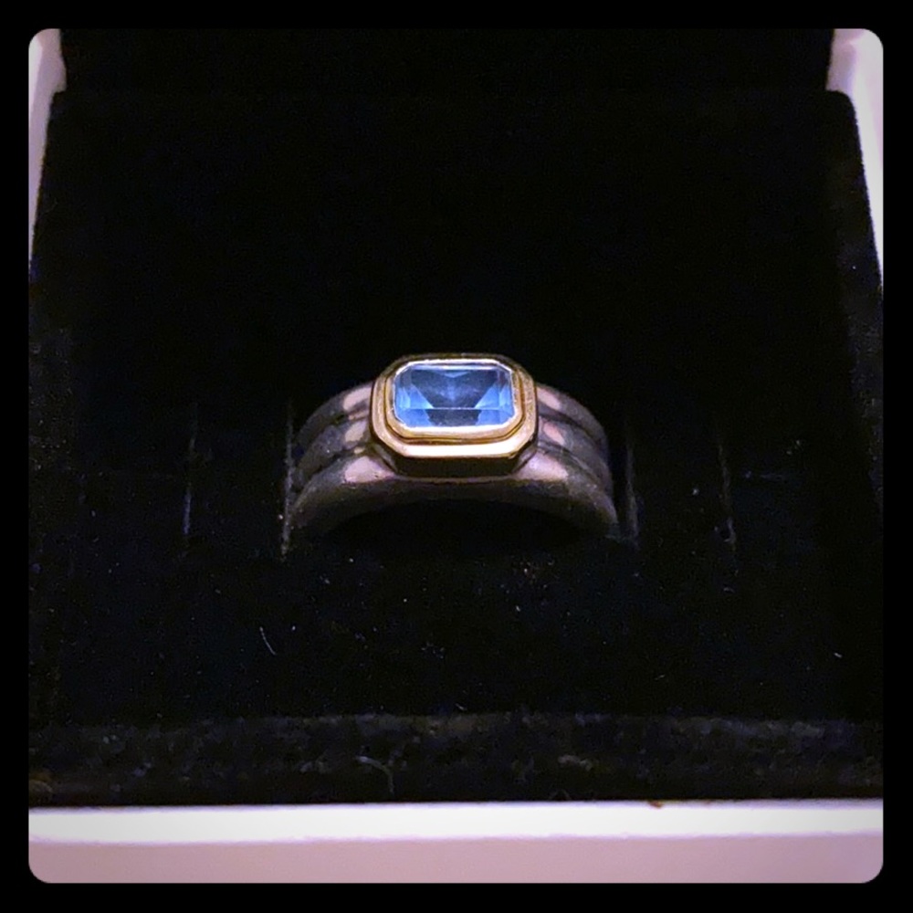 David Yurman blue topaz ring